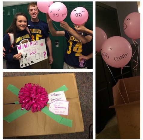 Sophomore Rachelle Murphy found out that pigs can fly when sophomore Trevor Callahan asked her to homecoming. 