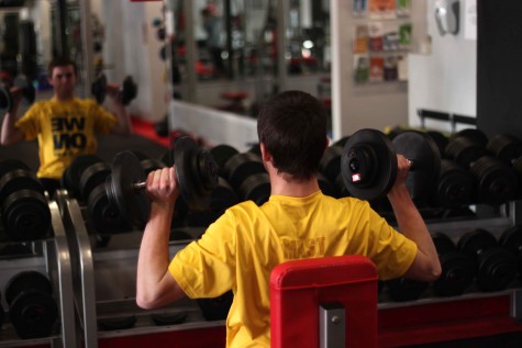 Pumping the Iron: Mast visits the local gym at least four times a week. Lifting and running at 5:30 a.m. before school has become the norm for the hardworking junior. 