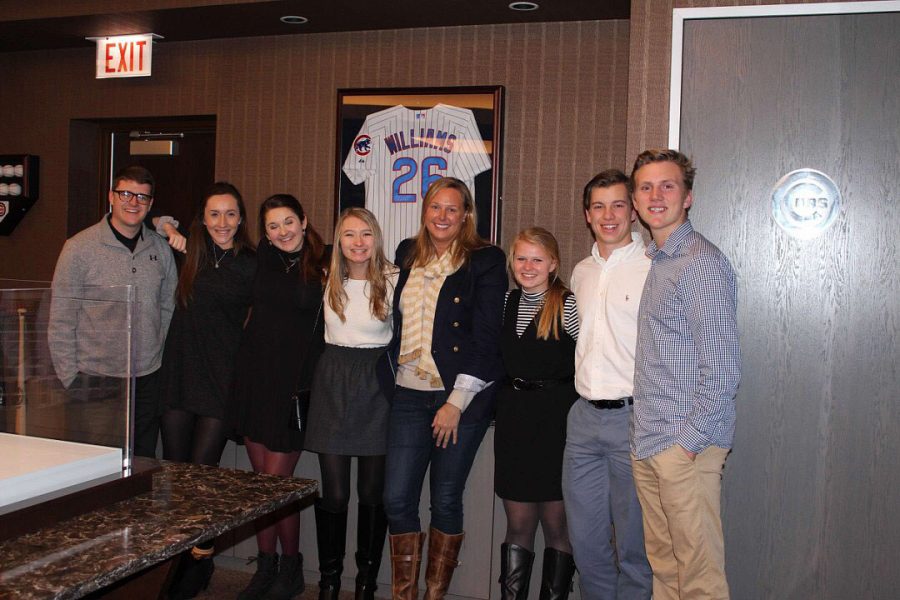 Several DECA members traveled to Chicago to meet with vice president of marketing for the Chicago Cubs Allison Miller.