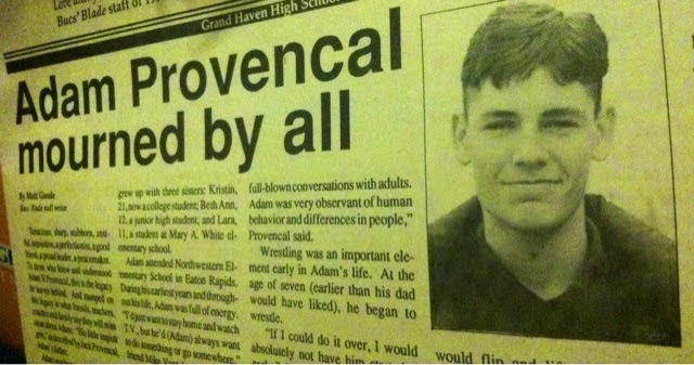 Pictured above is a newspaper clipping after Adam Provencals death in 1992. (Photo courtesy of Lara Capuano)