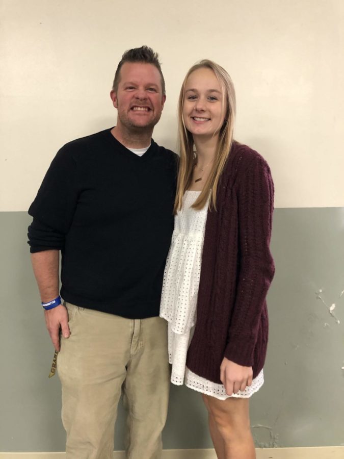 Senior Juliette Beals was honored as a November student of the month alongside teacher Brian Williams