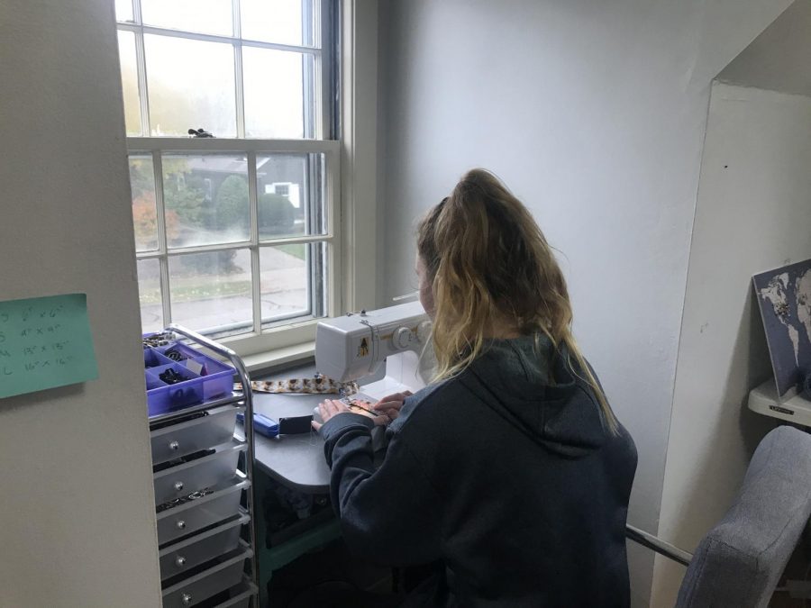 FULFILLING ORDERS: Fox can oftentimes be found in the workspace her and her mom created, cranking out orders for international customers. “Canada, Australia, the United Kingdom, and Germany just being a few of them. 