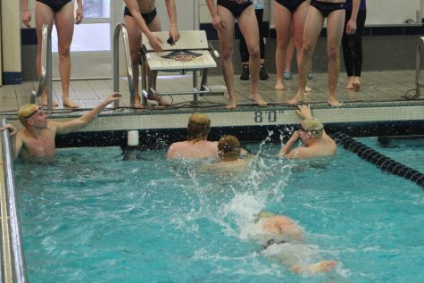 Boys swim beats East Kentwood on senior night
