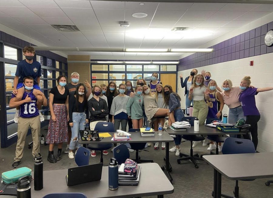 T.E.A.M. G.H. gathers in the media center for their first meeting of the 2021-2022 school year (Photo courtesy Emily Berry).