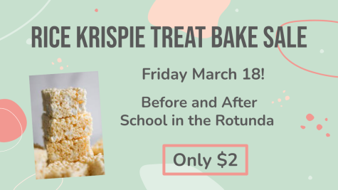 The drama department is hosting a rice krispy treat sale in order to help raise money for future shows.