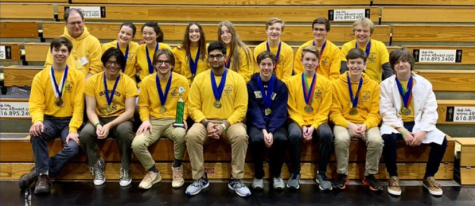 The Science Olympiad team after their first place victory at regionals (Courtesy Morse). 