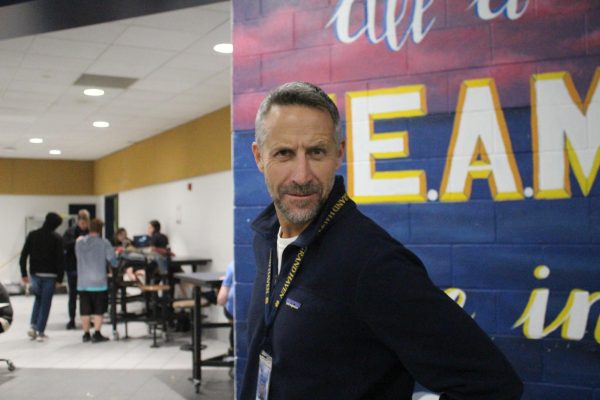Most of the time, Mike Roberson can be found wandering the halls or in the lunchroom. His goofy personality makes him approachable by all students. 