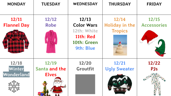 Spirit week is a fun opportunity for students to get into the holiday spirit. This  brightens the mood in halls and ends the semester in a festive way.