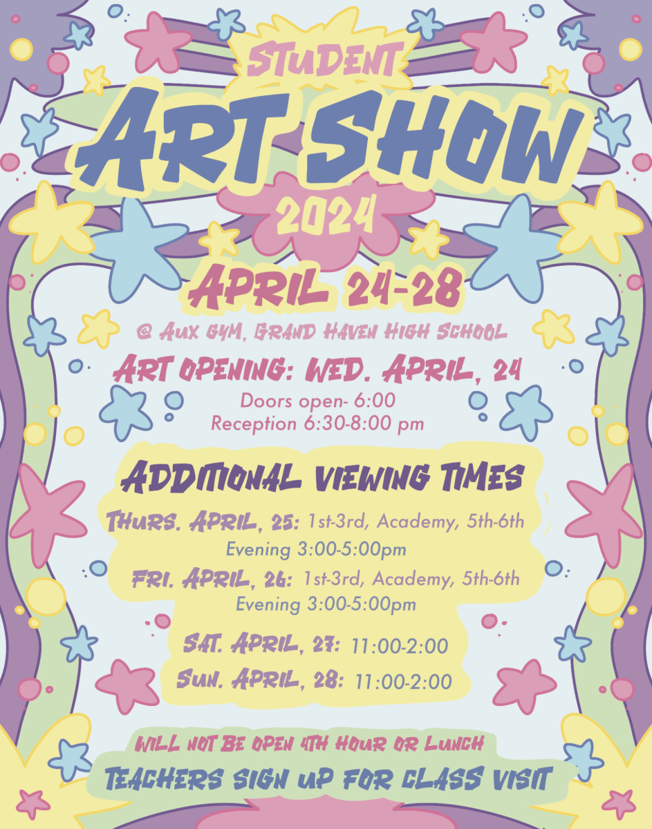 Artworks will be displayed in the auxiliary gym. Works from ceramics to digital arts will be out for viewing through April 28.