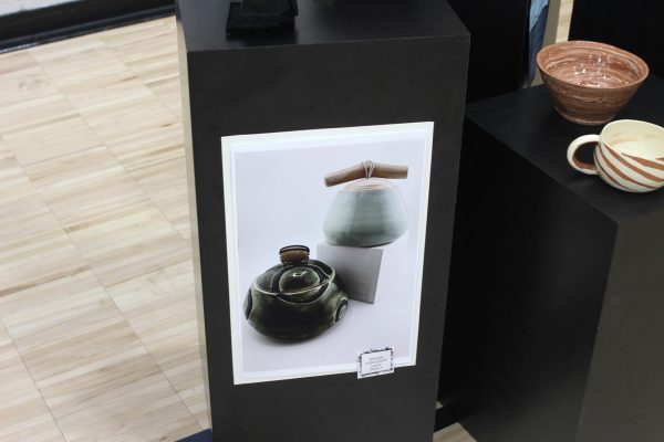 Senior Megan VanKuiken has been a part of the art program since her freshman year in Intro to Studio. The two lidded jars pictured above won the Dennis Foley award at the Holland Debut art studio.
